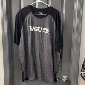 WGU Men's Black and Gray T-Shirt